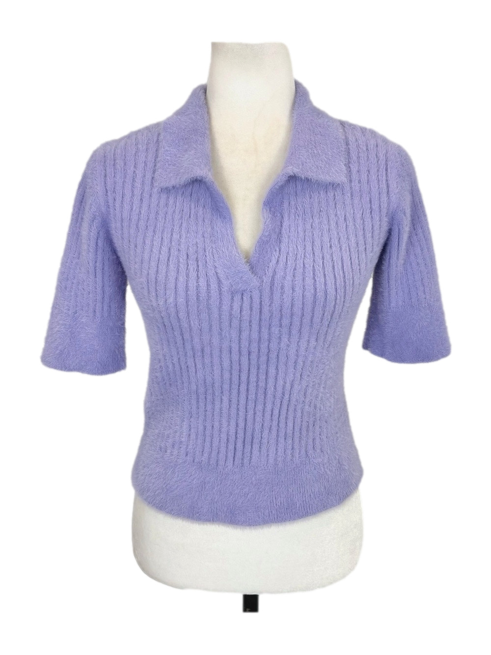 Bailey 44 lavender fuzzy knit top